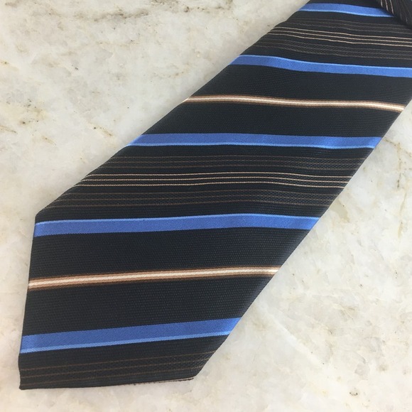UMBRIA ALL SILK BLUE REGIMENT TIE - Picture 2 of 12